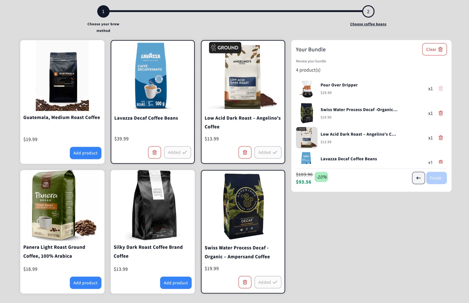 Step by step guided bundle